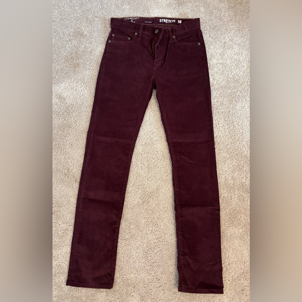 Crewcuts Kids Corduroy Pants in Burgundy